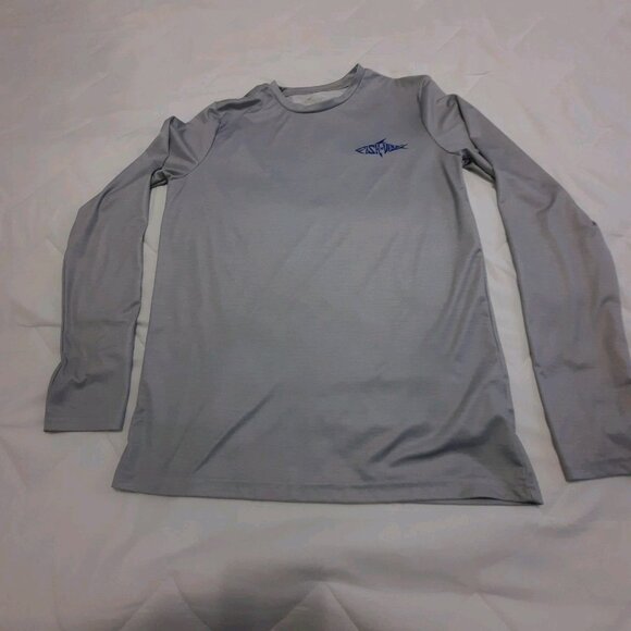 Fish N Vibe Men's Long Sleeve Sun Protection Performance Fishing Tee Size S - Picture 1 of 9